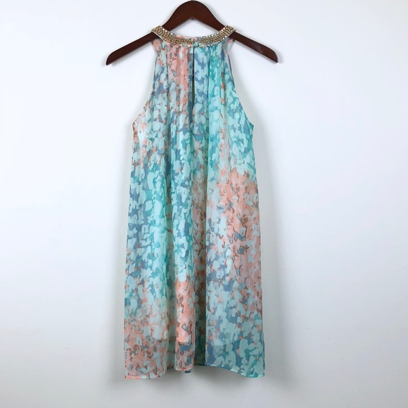 *NEW* Vince Camuto Watercolor Trapeze Dress - Picture 4 of 7